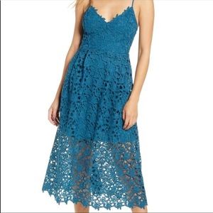 ASTR lace midi dress